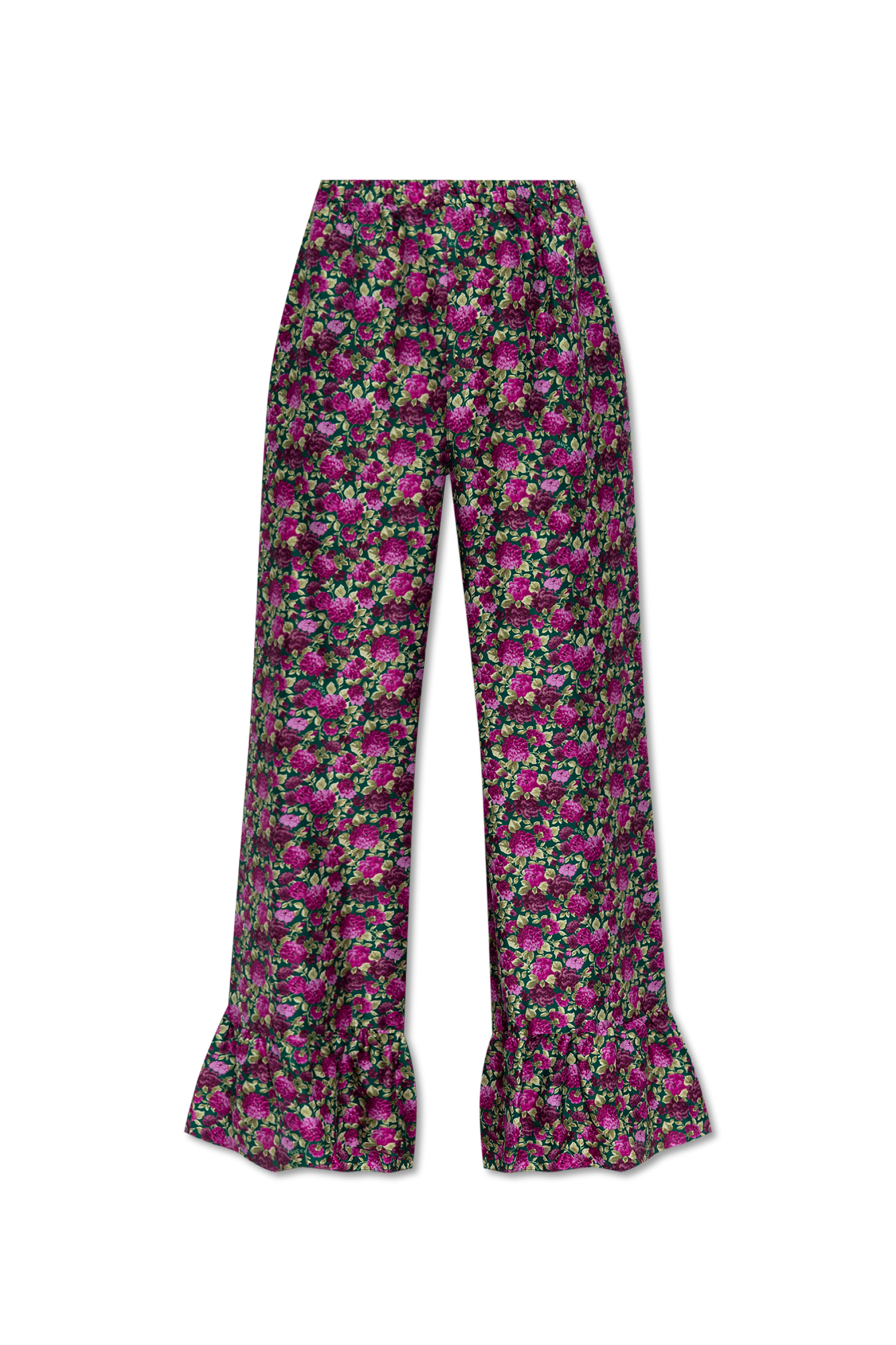 Pink Floral print trousers Gucci Vitkac GB